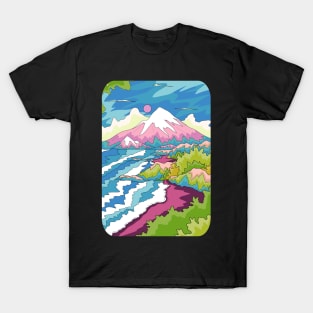 Mountain ocean shore T-Shirt